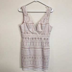 JustFab Lace V-neck Dress